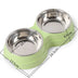 Double Pet Bowls – Stainless Steel Food and Water Feeder