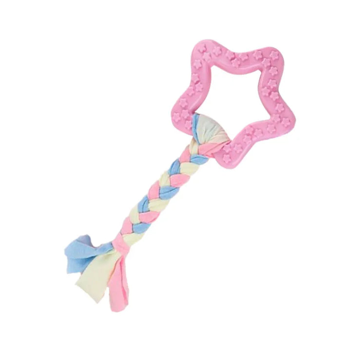 Pink Rubber Bone - Durable and Fun Chew Toy