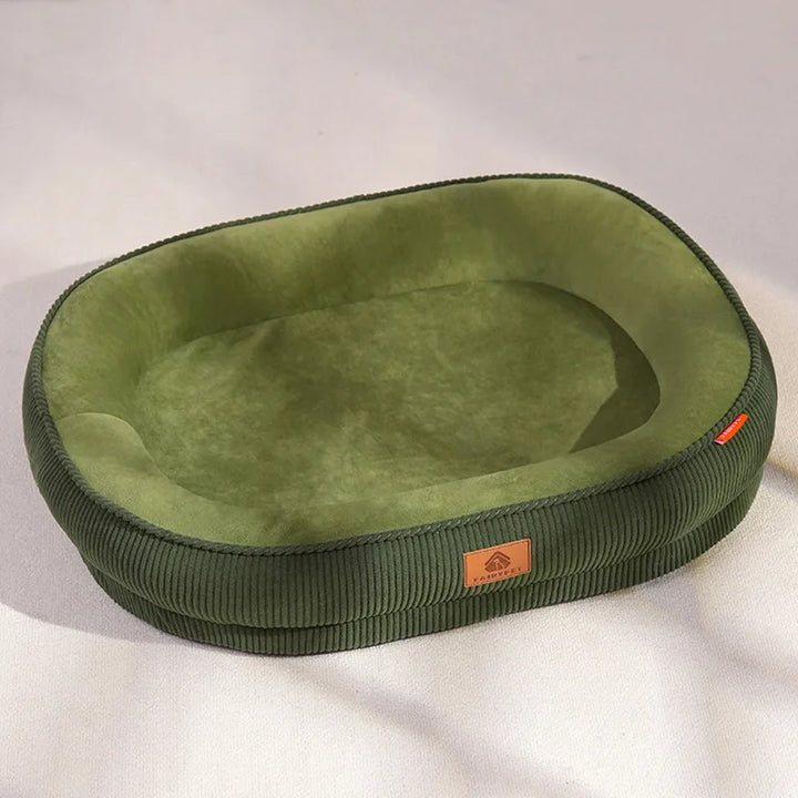 Corduroy Dog Bed – Removable Winter Warming Pad