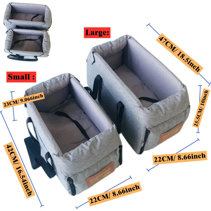 Portable Dog Car Seat – Safe and Cozy Travel Carrier