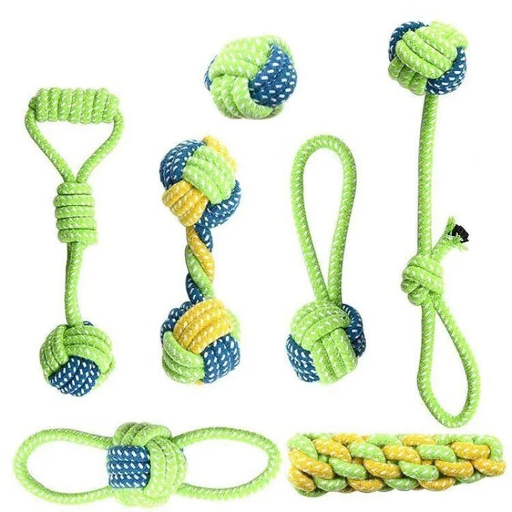 Cotton Ball and Rope Interactive Toy – Chew Toy