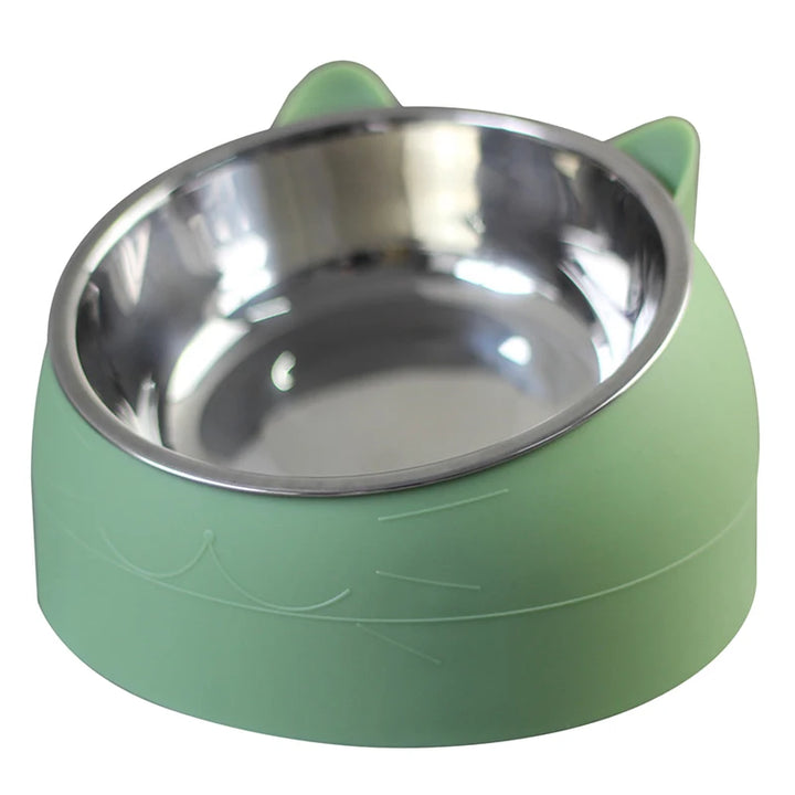 Stainless Steel Cat Bowl with 15° Tilt – Design