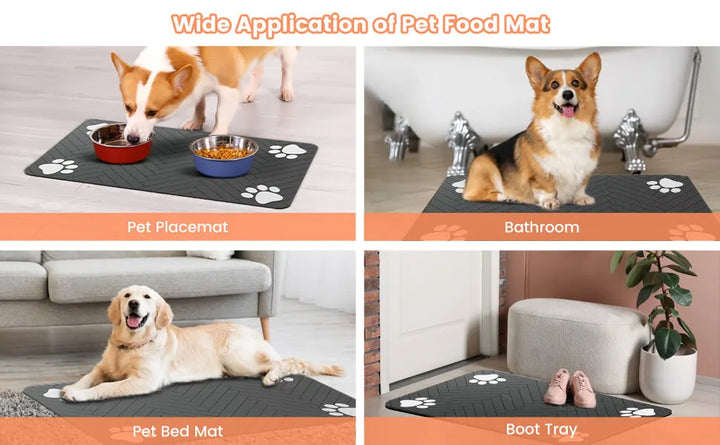 Waterproof Dog Food Mat – Absorbent, Non-Slip