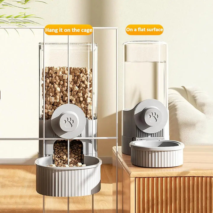 Hanging Cat Food Dispenser and Waterer – Feeder