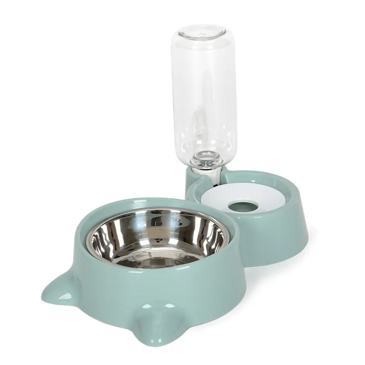 Blue Pet Dog and Cat Bowl Fountain – Automatic Feeder