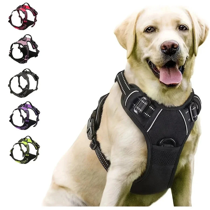 Dog Harness No Pull Reflective Dog Harness Vest with Easy Control Handle For Small Large Dogs Outdoor walking Training Supplies