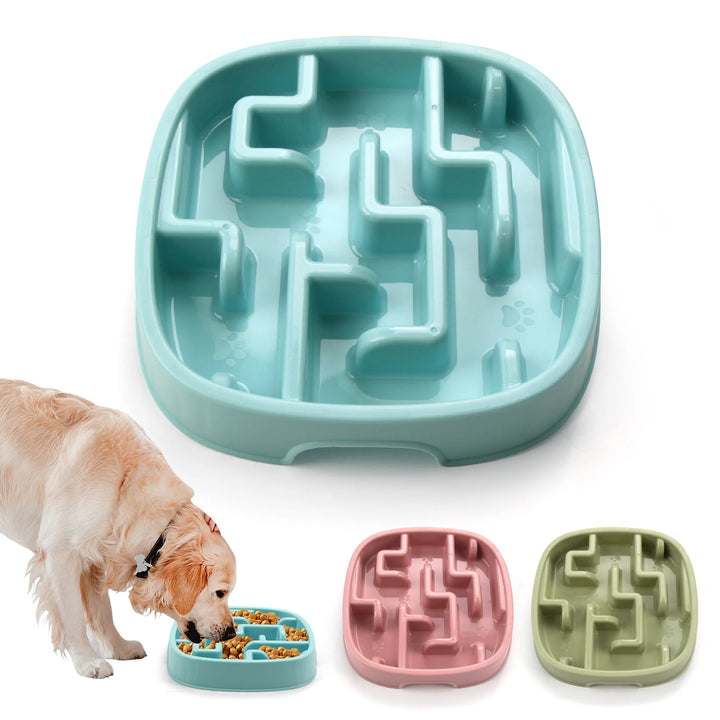 Pet Dog Slow Feeder Bowl, Fun, Non-Slip, Anti-Swallowing