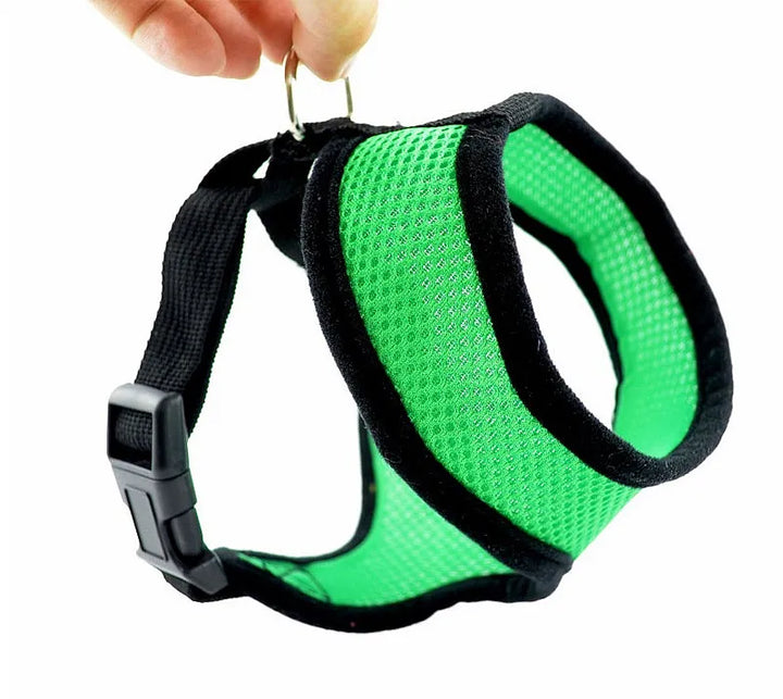 Pets Dog Harness For Small Dogs Cats No Pull Breathable Mesh Chest Strap Safety Dog Harness Vest Adjustable Collar Breast-Band