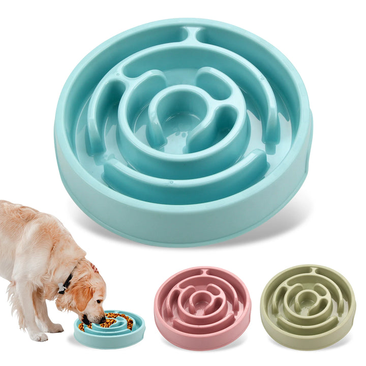 Pet Dog Slow Feeder Bowl, Fun, Non-Slip, Anti-Swallowing