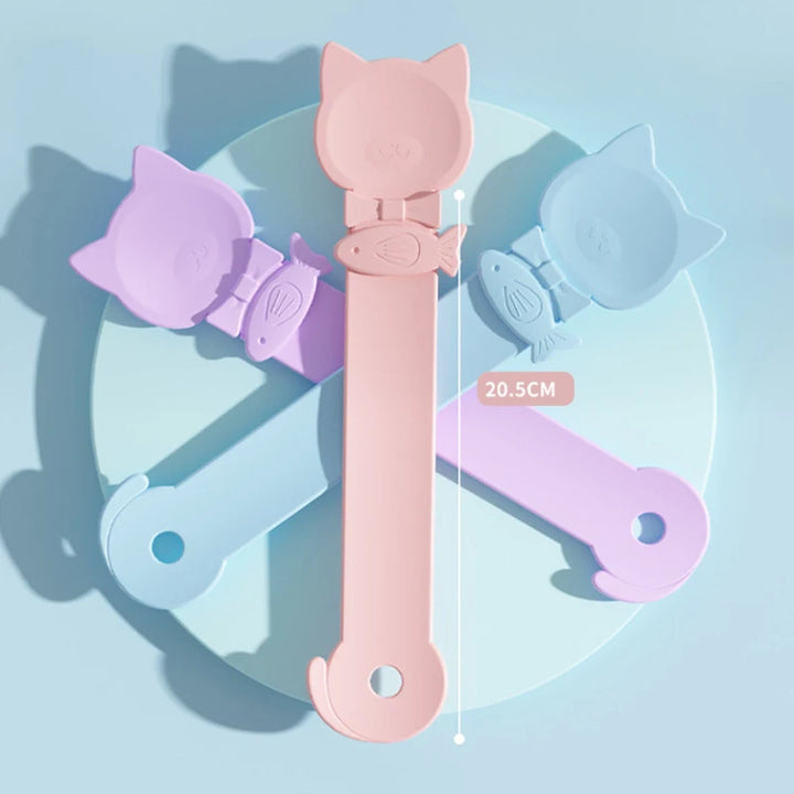 Cat Feeder Convenient Cat Treat Strip Squeeze Spoon Pet Liquid Snacks Food Squeezer without Residue Cat Feeding Supplies