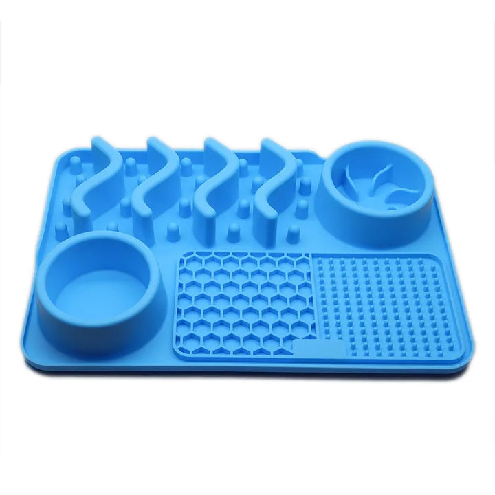 Pet Licking Pad Slow Feeding Dog Bowl Set