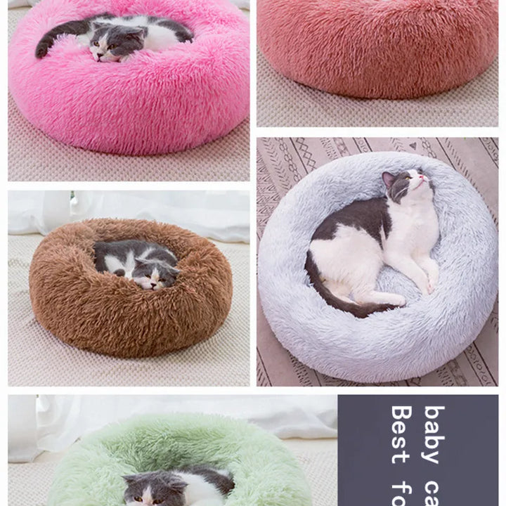 Donut Mand Dog Accessories for Large Dogs Cat's House Plush Pet Bed for Dog XXL Round Mat For Small Medium Animal Calming Sofas