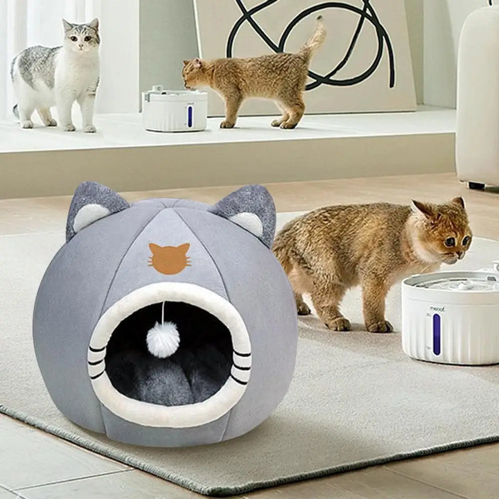 Deep Sleep Cat Bed Cats Cave Hut Soft Calming Pet Sofa Warm Dogs Basket Indoor Cozy Cat House Kitten Nest Cave Pet Accessories