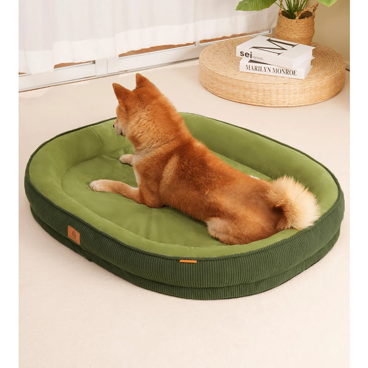 Corduroy Dog Bed – Removable Winter Warming Pad