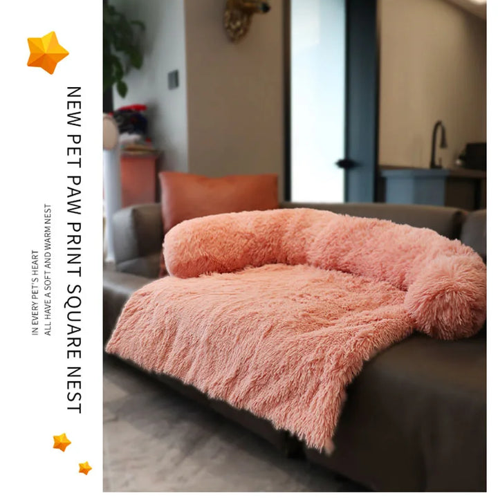 Removable Plush Pet Large Dog Bed Sofa House Mat Kennel Winter Warm Cat Pad Washable Calming Cushion Blanket Cover Nest Car New