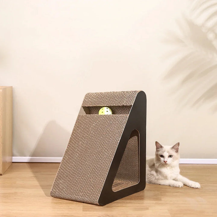 2 in 1 Cat Scratcher Cardboard with Rotating Ball Wear-resistant Cat Clawing Board for Indoor Cat Claw Toys For Cats