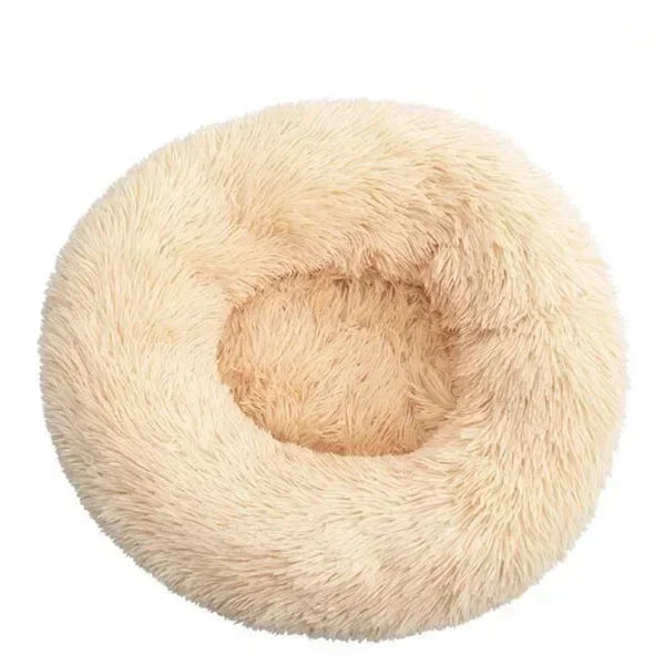 🐾 Round Plush Dog and Cat Bed – Donut Mat