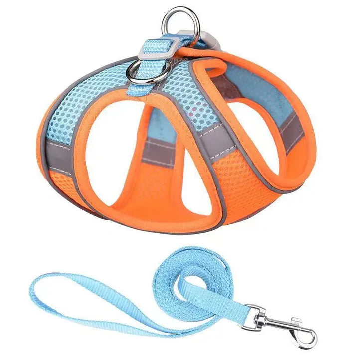 Adjustable Dog Collar and Harness Set for Small Dogs