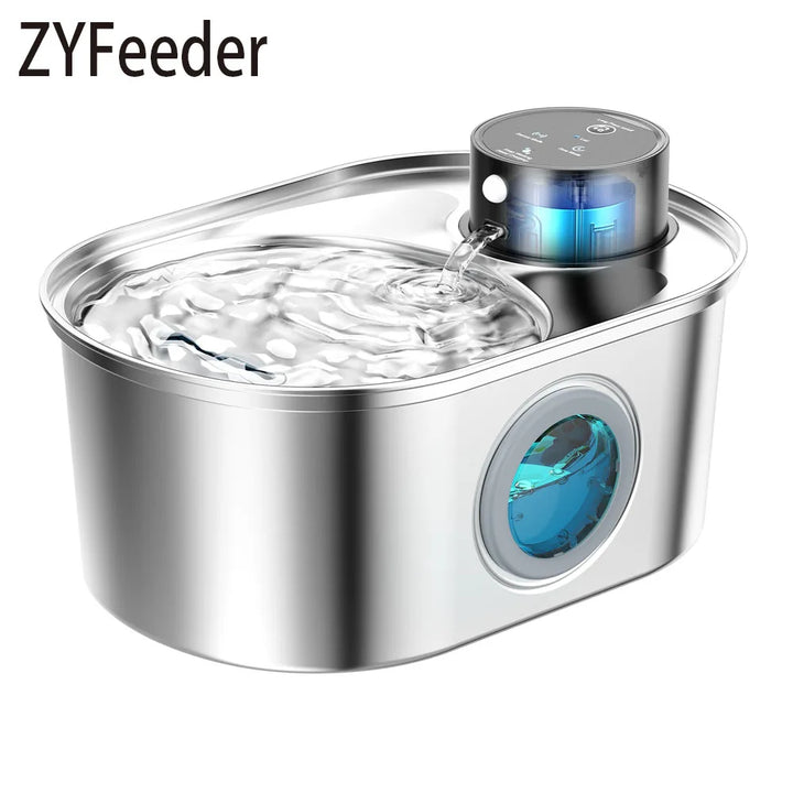 Wireless Stainless Steel Pet Water Fountain Automatic