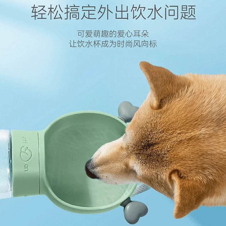 Portable Dog&Cat Water Bottle Dispenser for Small Large Dogs Foldable Outdoor Hiking Drinking Bowl French Bulldog Pet Supplies