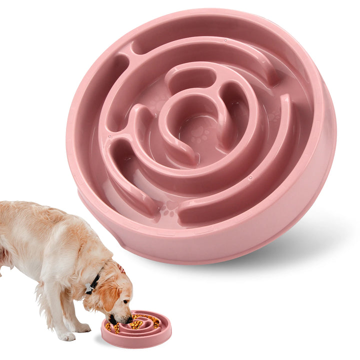 Pet Dog Slow Feeder Bowl, Fun, Non-Slip, Anti-Swallowing