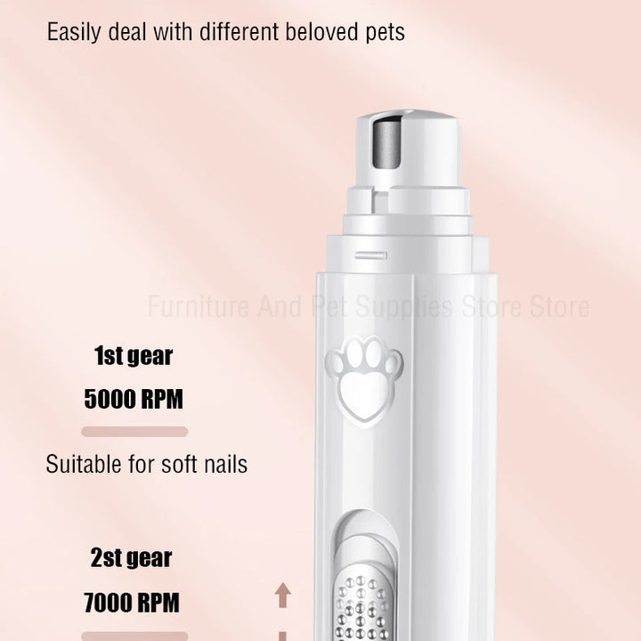 Electric Pet Nail Grinder – USB Rechargeable