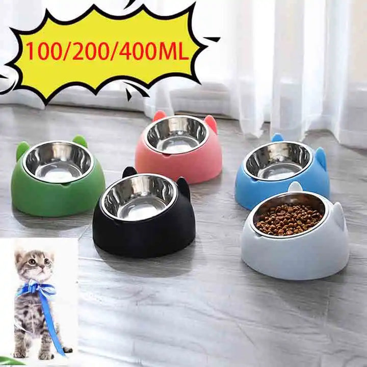 Stainless Steel Cat Bowl with 15° Tilt – Design