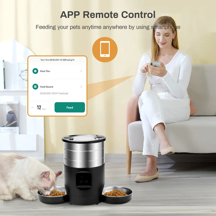 4.5L WiFi Automatic Cat Feeder – Smart Pet Food Dispenser