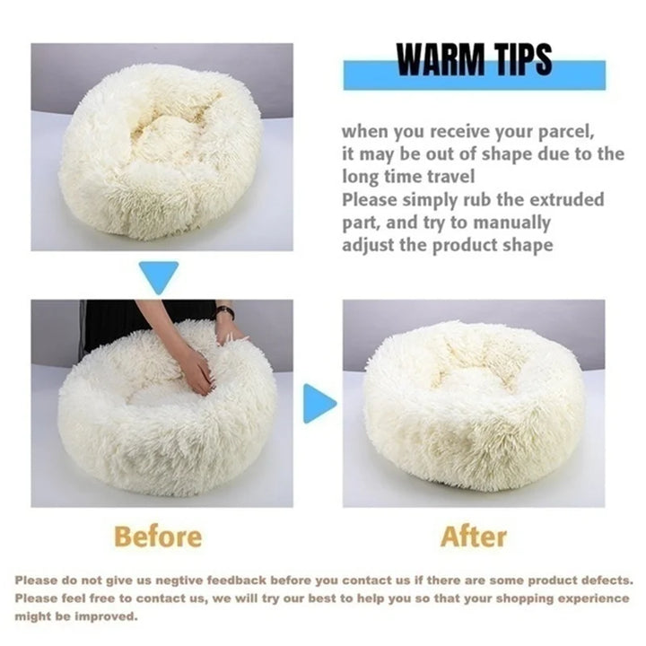 Donut Mand Dog Accessories for Large Dogs Cat's House Plush Pet Bed for Dog XXL Round Mat For Small Medium Animal Calming Sofas