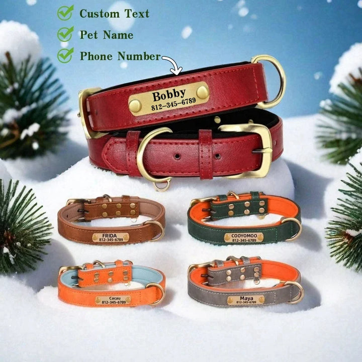 Custom Leather Dog Collar, Soft Leather Dog Collar