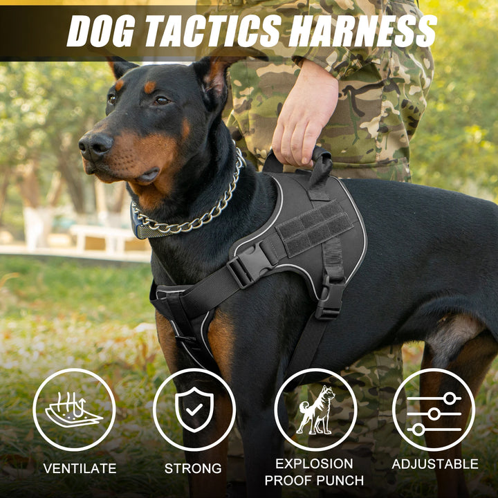 Tactical Dog Harness Pet Doberman Pinscher Vest