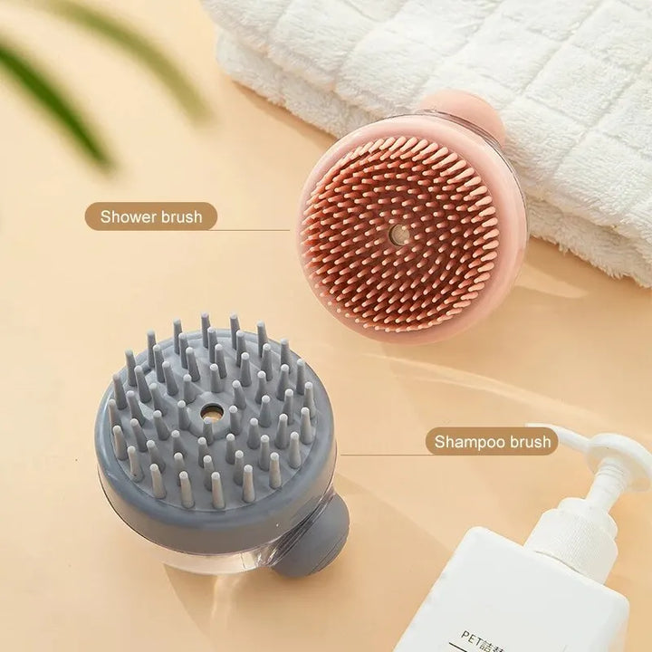 Pet Bath Brush with Shampoo Dispenser – Massage