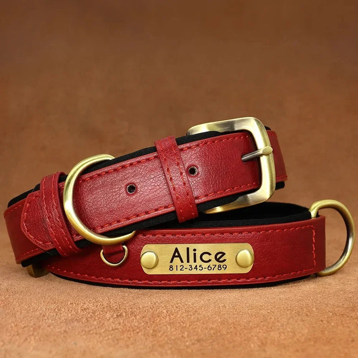 Custom Leather Dog Collar, Soft Leather Dog Collar