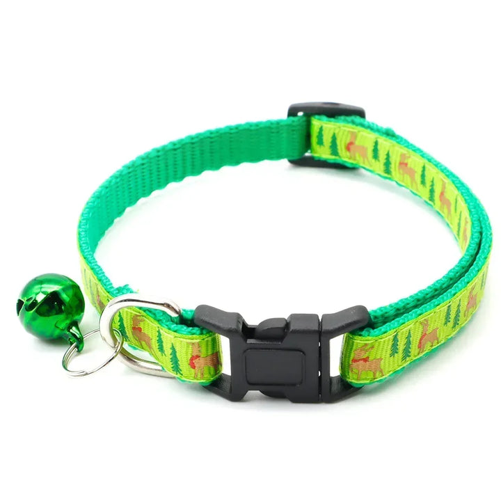 2 pcs collar with bell adjustable custom buckle