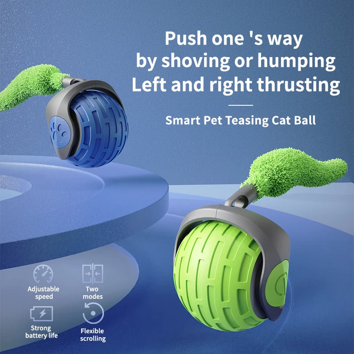 Interactive Rolling Cat Toy – Automatic Teasing Ball