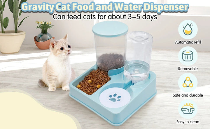 2 in 1 Automatic Feeder – Food and Water!