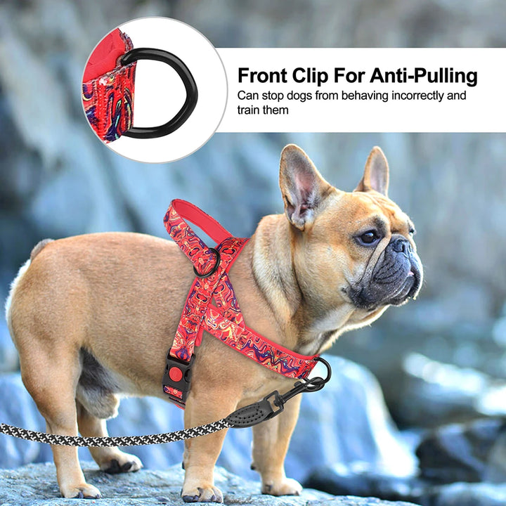 Nylon Dog Harness No Pull Dog Harnesses Vest Soft Padded Pet Walking Vests Harnesses Durable For Small Medium Large Dogs Pug