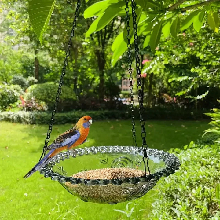 New Flower Shaped Hanging Bird Feeder - Bird Drinker