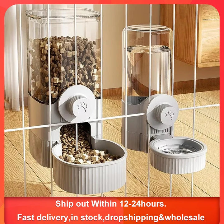 Hanging Cat Food Dispenser and Waterer – Feeder