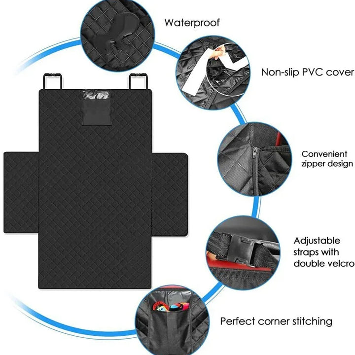 Waterproof Dog Car Seat Cover Trunk Case Dog Car Transporter Travel Mat Pad Dog Carriers Hammock For Small Medium Large Dogs