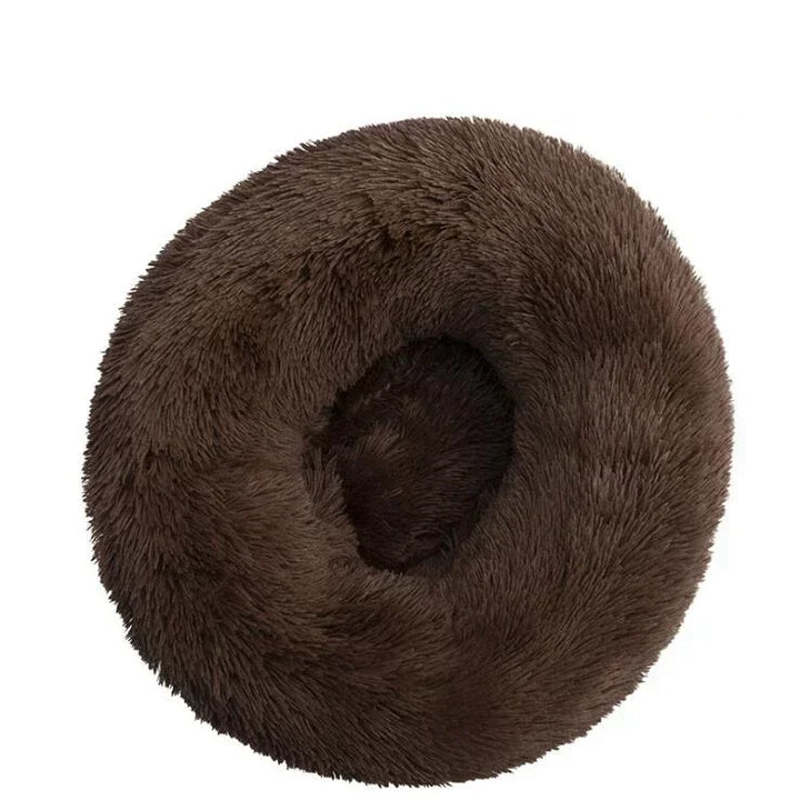 🐾 Round Plush Dog and Cat Bed – Donut Mat