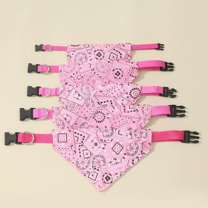 Pink Pet Bandana – Adjustable Triangle Scarf