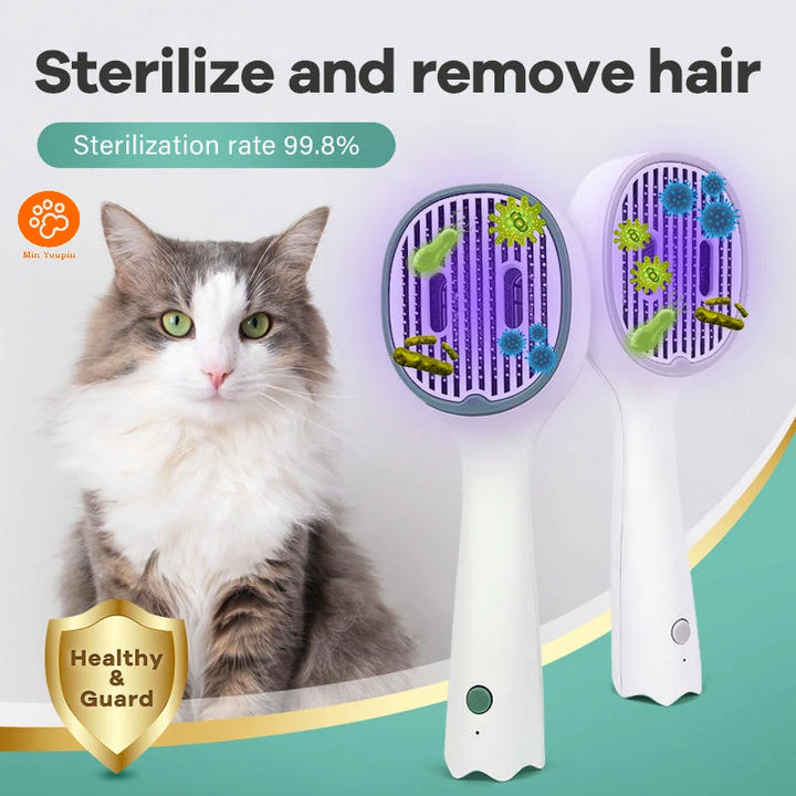 Pet Rounded Comb with UV Sterilization – USB Charging