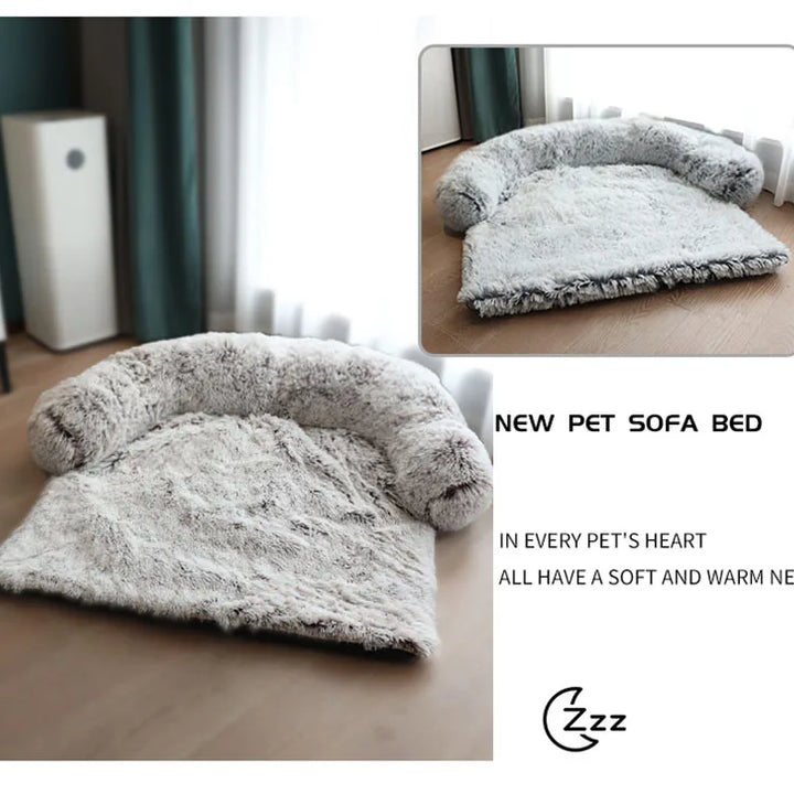 Removable Plush Pet Large Dog Bed Sofa House Mat Kennel Winter Warm Cat Pad Washable Calming Cushion Blanket Cover Nest Car New