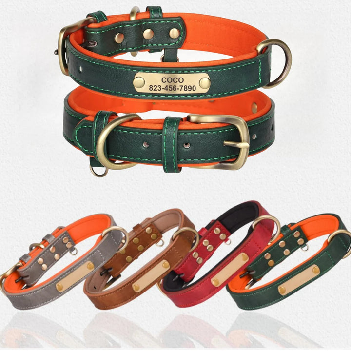 Custom Leather Dog Collar, Soft Leather Dog Collar