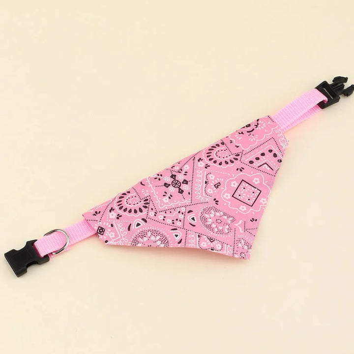 Pink Pet Bandana – Adjustable Triangle Scarf