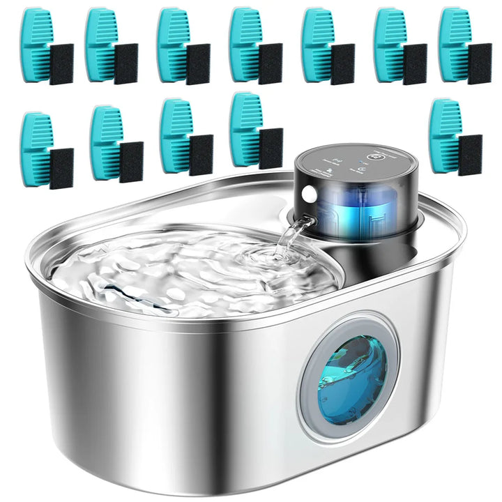 Wireless Stainless Steel Pet Water Fountain Automatic