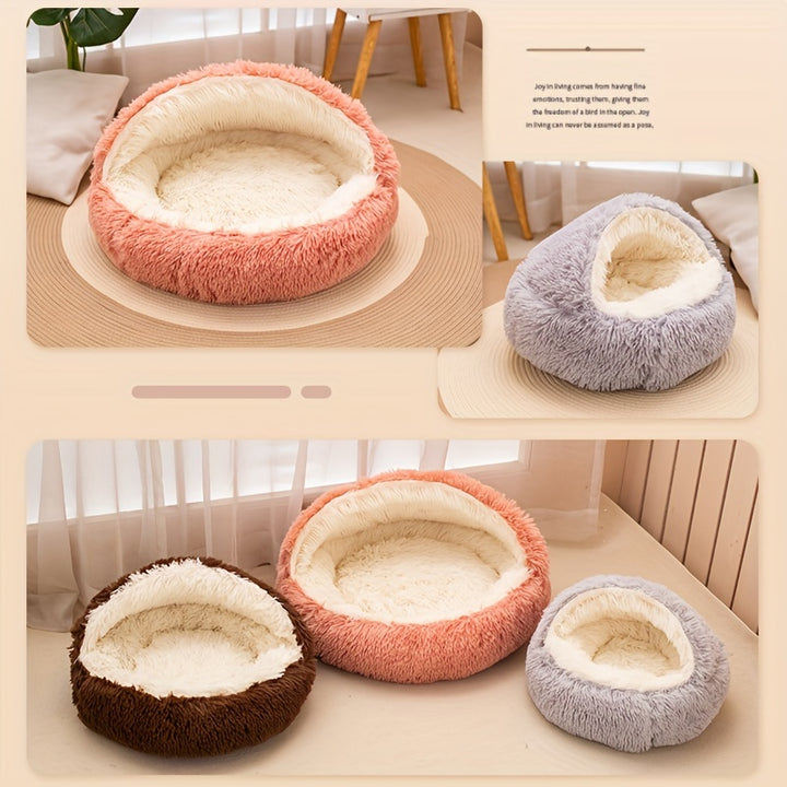 Removable plush pet bed |Cozy and warm for pets🐾