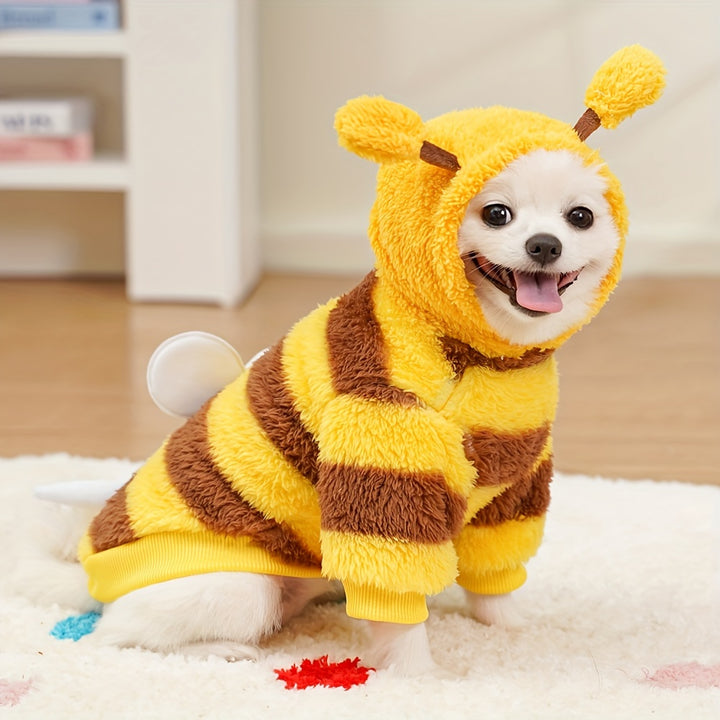 Bee Costume for Dog | Cute Plush Pullover with Wings🐾