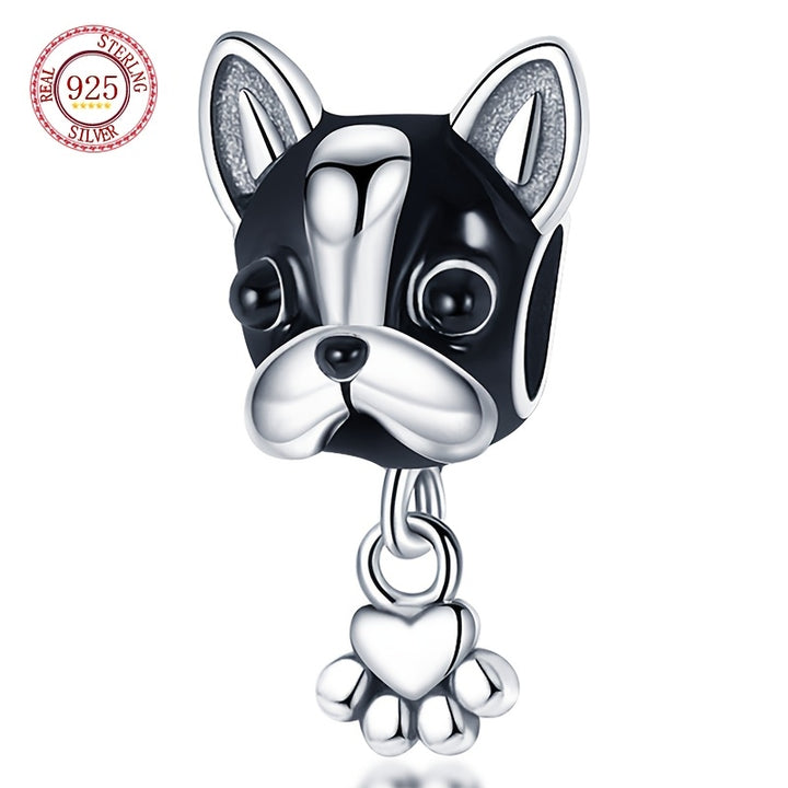 French Bulldog Charm in 925 Sterling Silver